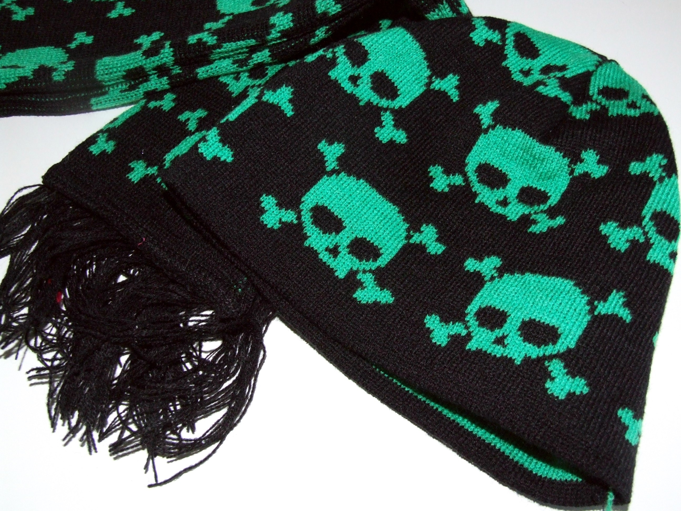 Beani + Scarf - Mtze und Schal - Kinder - Skull