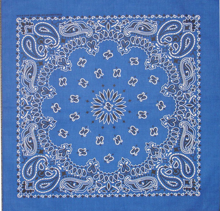 Paisley Bandana ca. 55x55cm, blau