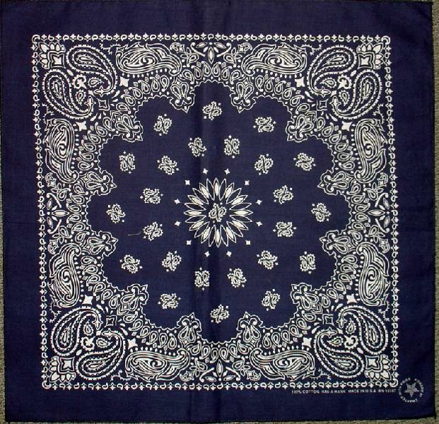 Paisley Bandana ca. 55x55cm, dunkelblau / navy