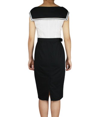 Sailor's Ahoy Dress, black/white Gr. 36